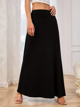 Load image into Gallery viewer, Solid Elastic Waist Maxi Skirt