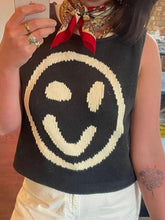 Load image into Gallery viewer, Smiley Round Neck Sweater Vest