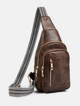 Load image into Gallery viewer, PU Leather Adjustable Strap Crossbody Bag