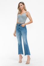 Load image into Gallery viewer, bytos Raw Hem Distressed Mid Rise Crop Jeans