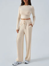 Load image into Gallery viewer, Devine Round Neck Long Sleeve Top and Pants Set