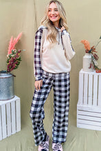 Load image into Gallery viewer, And The Why Drawstring Hooded Top and Plaid Pants Lounge Set