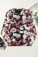 Load image into Gallery viewer, Floral Mock Neck Long Sleeve Mesh Top