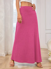 Load image into Gallery viewer, Solid Elastic Waist Maxi Skirt