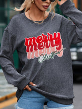 Load image into Gallery viewer, Full Size MERRY CHRISTMAS Round Neck Long Sleeve Sweatshirt