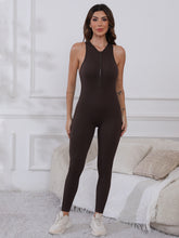 Load image into Gallery viewer, Half Zip Wide Strap Active Jumpsuit