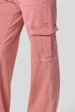 Load image into Gallery viewer, High Waist Straight Leg Cargo Jeans