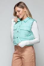 Load image into Gallery viewer, Snobbish Snap Down Quilted Crop Vest