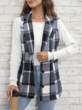 Load image into Gallery viewer, Plaid Button Down Vest Coat