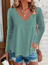 Load image into Gallery viewer, Eyelet Long Sleeve Blouse