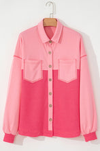 Load image into Gallery viewer, Two Tone Button Up Drop Shoulder Shacket