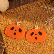 Load image into Gallery viewer, Acrylic Alloy Pumpkin Shape Earrings