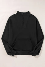 Load image into Gallery viewer, Half Zip Long Sleeve Sweatshirt