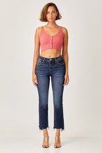 Load image into Gallery viewer, Risen Full Size Frayed Hem Cropped Straight Jeans