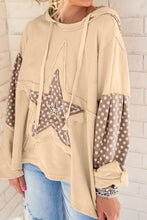 Load image into Gallery viewer, Floral Patchwork Star Pattern Drawstring Hoodie