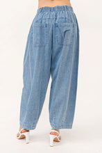 Load image into Gallery viewer, And The Why Elastic Back Pleated Baggy Jeans