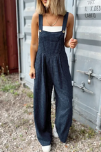 Load image into Gallery viewer, Plaid Wide Strap Wide Leg Overalls