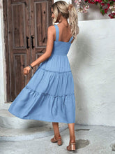 Load image into Gallery viewer, Tiered Smocked Wide Strap Cami Dress