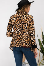 Load image into Gallery viewer, Celeste Full Size Leopard Open Front Long Sleeve Blazer