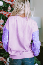 Load image into Gallery viewer, Sequin Round Neck Long Sleeve Sweatshirt