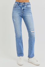 Load image into Gallery viewer, RISEN Full Size Distressed High-Rise Ankle Straight Jeans