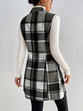 Load image into Gallery viewer, Plaid Button Up Vest Coat