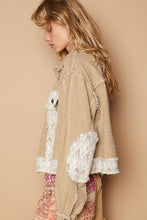 Load image into Gallery viewer, POL Crochet Patch Embroidered Button Up Jacket