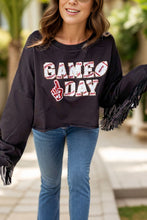 Load image into Gallery viewer, GAME DAY Fringe Long Sleeve Sweatshirt