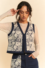 Load image into Gallery viewer, Davi &amp; Dani Lace Patch Open Front Denim Vest