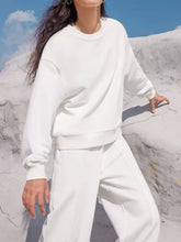 Load image into Gallery viewer, Round Neck Long Sleeve Top and Elastic Waist Pants Set