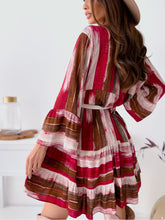 Load image into Gallery viewer, Buttoned Striped Long Sleeve Mini Dress