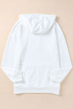 Load image into Gallery viewer, Distressed Drawstring Long Sleeve Hoodie