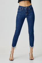 Load image into Gallery viewer, RISEN Full Size Embellished Mid Rise Crop Skinny Jeans