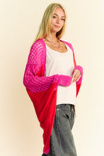 Load image into Gallery viewer, Davi &amp; Dani Openwork Contrast Open Front Cardigan