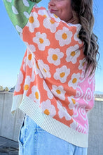 Load image into Gallery viewer, Flower &amp; Dotted Mixed Open Front Cardigan