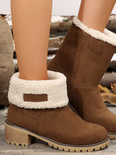 Load image into Gallery viewer, Thermal Fuzzy Block Heel Boots