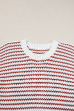 Load image into Gallery viewer, Round Neck Striped Sweater Vest