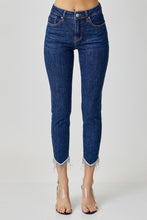 Load image into Gallery viewer, RISEN Full Size Embellished Mid Rise Crop Skinny Jeans