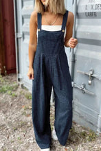 Load image into Gallery viewer, Plaid Wide Strap Wide Leg Overalls