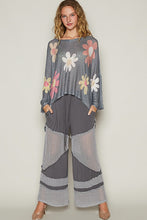 Load image into Gallery viewer, POL Flower Dropped Shoulder Long Sleeve Knit Top