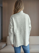 Load image into Gallery viewer, Side Slit Turtleneck Long Sleeve Sweater