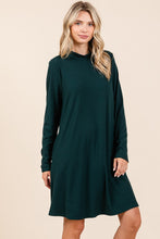 Load image into Gallery viewer, Mittoshop Mock Neck Long Sleeve Dress with Pockets