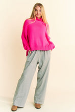 Load image into Gallery viewer, Davi &amp; Dani Rhinestone Elastic Waist Wide Leg Pants