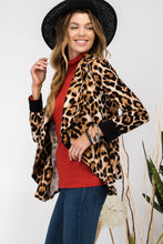 Load image into Gallery viewer, Celeste Full Size Leopard Open Front Long Sleeve Blazer