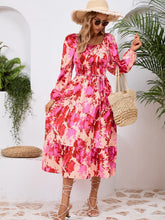 Load image into Gallery viewer, Printed Long Sleeve Midi Dress