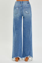 Load image into Gallery viewer, Risen Full Size High Rise Frayed Hem Wide Leg Jeans