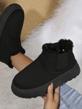 Load image into Gallery viewer, Suede Round Toe Platform Boots