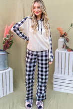 Load image into Gallery viewer, And The Why Drawstring Hooded Top and Plaid Pants Lounge Set