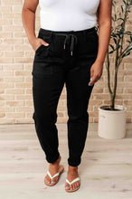 Load image into Gallery viewer, Carmen Double Cuff Joggers in Black