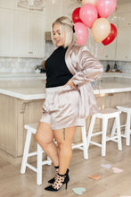 Load image into Gallery viewer, Champagne and Roses Satin Blazer